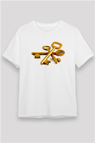 Anahtarcı Beyaz Unisex Tişört T-Shirt - TişörtFabrikası