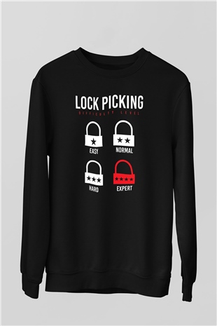 Anahtarcı Siyah Unisex Sweatshirt