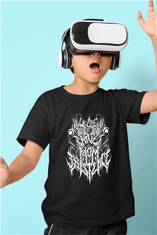 Analepsy Baskılı Unisex Siyah Çocuk Tişört - Tshirt
