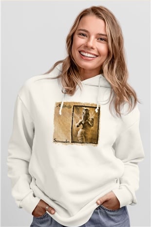 Anathema Baskılı Unisex Beyaz Hoodie