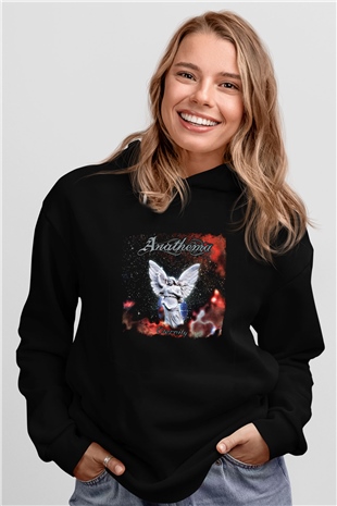 Anathema Baskılı Unisex Siyah Hoodie
