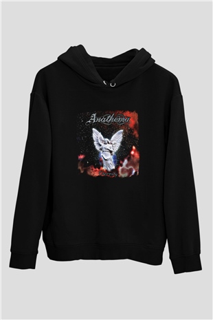 Anathema Baskılı Unisex Siyah Hoodie