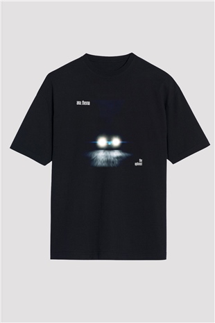 Anathema Baskılı Unisex Siyah Oversize Tişört