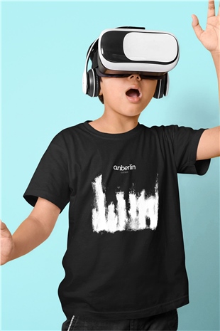 Anberlin Baskılı Unisex Siyah Çocuk Tişört
