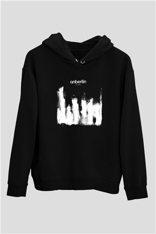 Anberlin Baskılı Unisex Siyah Hoodie