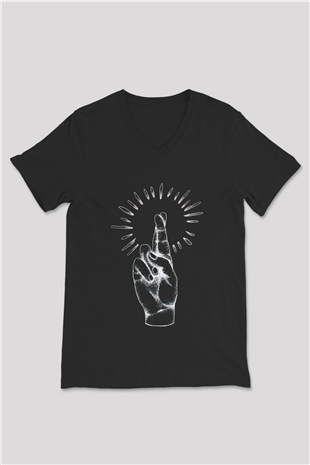 Anberlin Siyah Unisex V Yaka Tişört