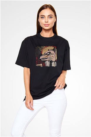 Andrew Jackson Jihad Baskılı Unisex Siyah Oversize Tişört