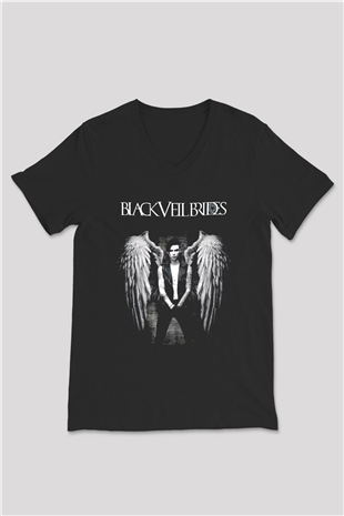 Andy Black Siyah Unisex V Yaka Tişört