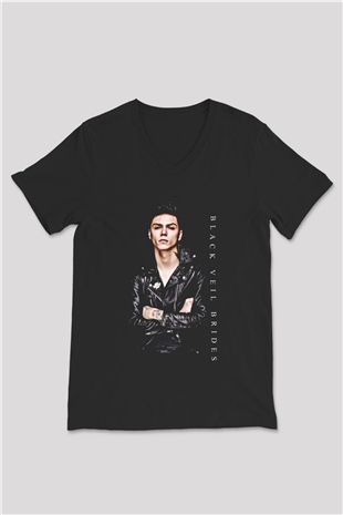 Andy Black Siyah Unisex V Yaka Tişört