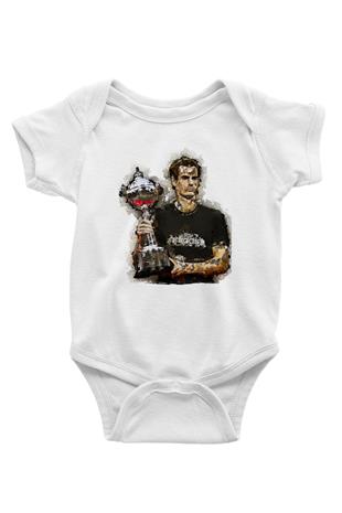 Andy Murray Baskılı Beyaz Unisex Bebek Body - Zıbın