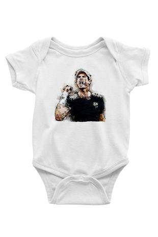 Andy Murray Baskılı Beyaz Unisex Bebek Body - Zıbın