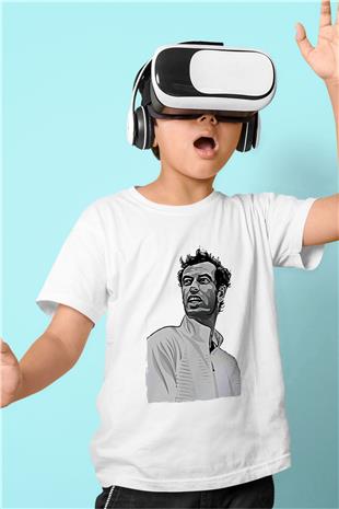 Andy Murray Baskılı Beyaz Unisex Beyaz Çocuk Tişört - Tshirt