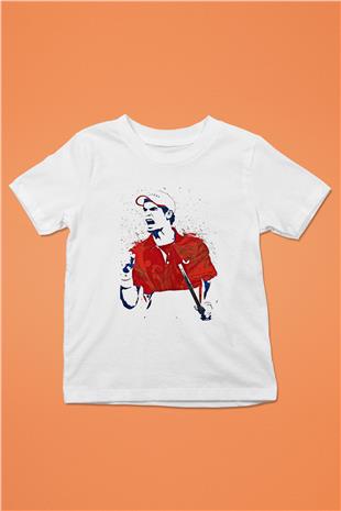 Andy Murray Baskılı Beyaz Unisex Beyaz Çocuk Tişört - Tshirt