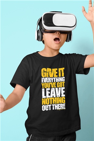 Andy Murray Baskılı Unisex Siyah Çocuk Tişört - Tshirt
