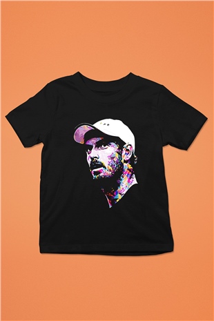 Andy Murray Baskılı Unisex Siyah Çocuk Tişört - Tshirt