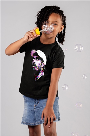 Andy Murray Baskılı Unisex Siyah Çocuk Tişört - Tshirt