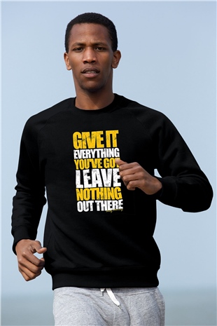 Andy Murray Baskılı Unisex Siyah Sweatshirt