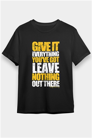 Andy Murray Baskılı Unisex Siyah Tişört - Tshirt