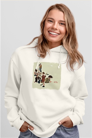 Andy Shauf Baskılı Unisex Beyaz Hoodie
