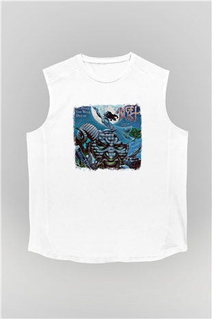 Angel Dust Baskılı Unisex Beyaz Kolsuz Tişört
