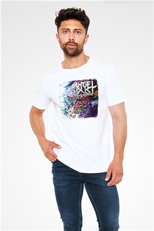 Angel Dust Baskılı Unisex Beyaz Tişört