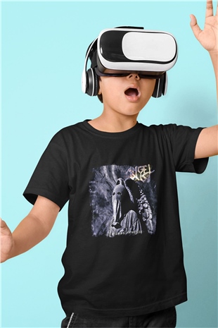 Angel Dust Baskılı Unisex Siyah Çocuk Tişört