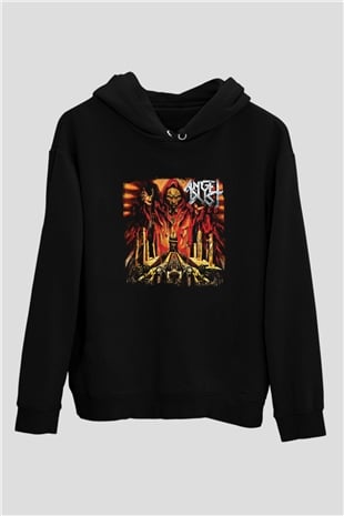Angel Dust Baskılı Unisex Siyah Hoodie