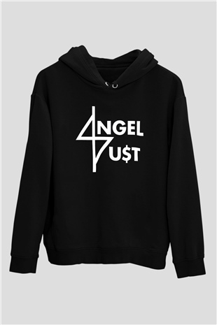Angel Dust Siyah Unisex Kapüşonlu Sweatshirt