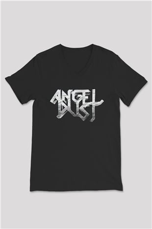 Angel Dust Siyah Unisex V Yaka Tişört
