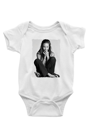 Angelina Jolie Beyaz Bebek Body - Zıbın