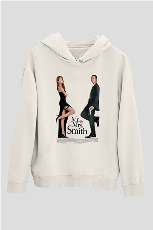 Angelina Jolie Beyaz Unisex Kapüşonlu Sweatshirt