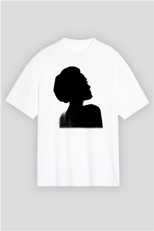 Angelina Jolie Beyaz Unisex Oversize Tişört T-Shirt