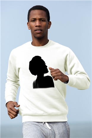 Angelina Jolie Beyaz Unisex Sweatshirt