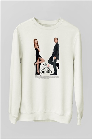 Angelina Jolie Beyaz Unisex Sweatshirt