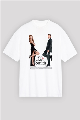 Angelina Jolie Beyaz Oversize Tişört Oversize T-shirt - TişörtFabrikası