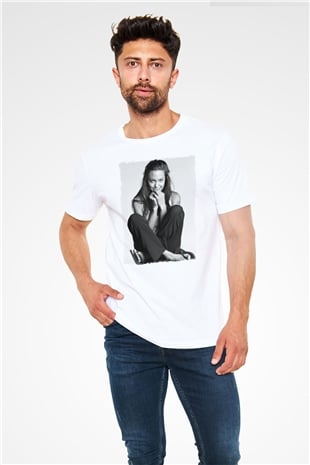 Angelina Jolie Beyaz Unisex Tişört T-Shirt - TişörtFabrikası