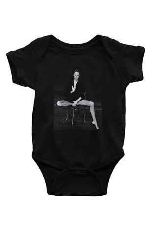 Angelina Jolie Siyah Bebek Body - Zıbın