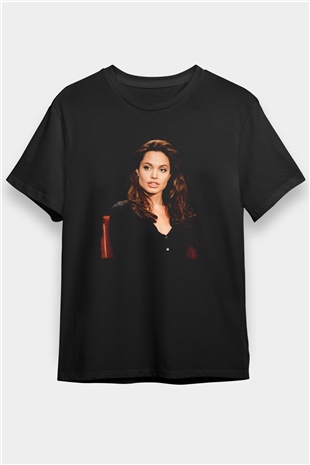 Angelina Jolie Siyah Unisex Tişört T-Shirt - TişörtFabrikası