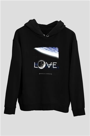 Angels and Airwaves Baskılı Unisex Siyah Hoodie