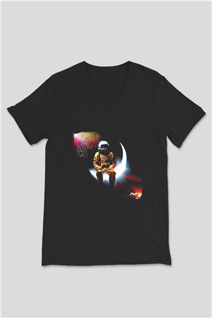 Angels and Airwaves Baskılı Unisex Siyah V Yaka Tişört