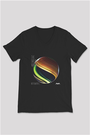 Angels and Airwaves Baskılı Unisex Siyah V Yaka Tişört