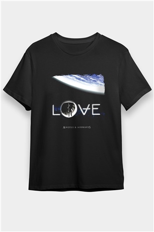 Angels and Airwaves Baskılı Unisex Siyah Tişört