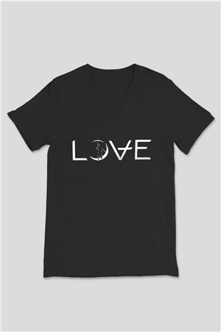 Angels and Airwaves Siyah Unisex V Yaka Tişört