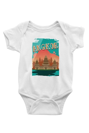 Angkor Vat Beyaz Bebek Body - Zıbın