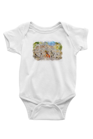 Angkor Vat Beyaz Bebek Body - Zıbın