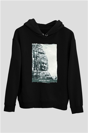 Angkor Vat Siyah Unisex Hoodie