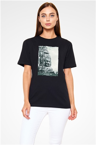 Angkor Vat Siyah Unisex Tişört T-Shirt - TişörtFabrikası