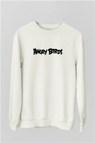 Angry Birds Beyaz Unisex Sweatshirt