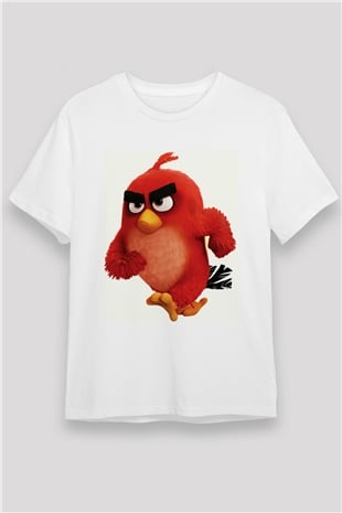 Angry Birds Beyaz Unisex Tişört T-Shirt