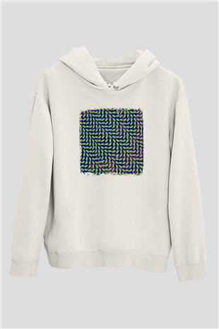 Animal Collective Baskılı Unisex Beyaz Hoodie